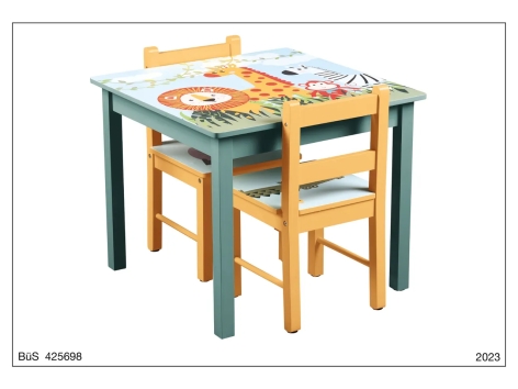 Tavolo E 2 Sedie Per Bambini Jude Di Sweeek, Colore Rosa. Il Set Perfetto Per Merende E Attività Creative! - 2