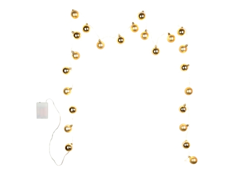 Catena luminosa LED con palline natalizie