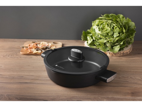 Tegame con coperchio in vetro