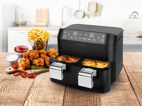 Friggitrice ad aria calda a doppio cestello
