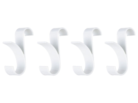 10 Ganci Per Termosifoni Rotondi, Porta Asciugamani E Vestiti, Adatti Per Tubi Fino A 2,5 Cm, Colore Nero, In Plastica ABS