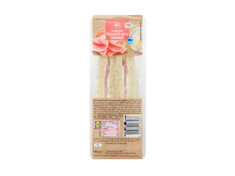 Tramezzini prosciutto cotto e maionese
