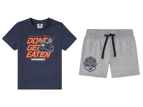 Completo t-shirt e pantaloncini da bambino "Minions, Jurassic World, Paw Patrol"