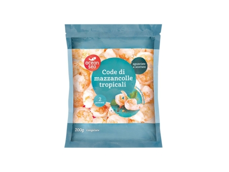 Code di mazzancolle scottate sgusciate