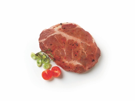 Tagliata di coppa di suino marinata