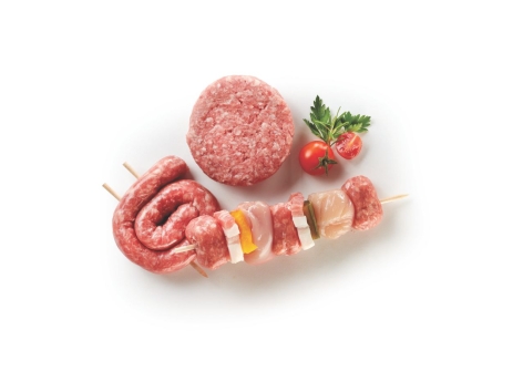 Grigliata mista di suino e pollo con hambugerstana