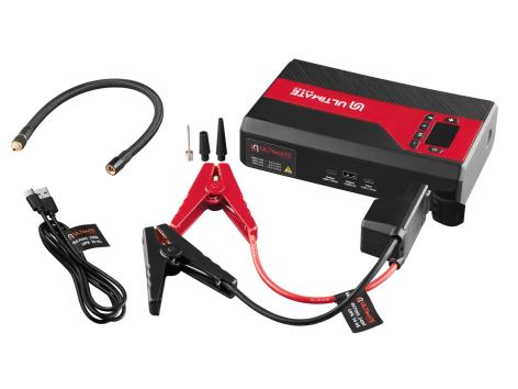 Powerbank con compressore e ausilio per avviamento auto