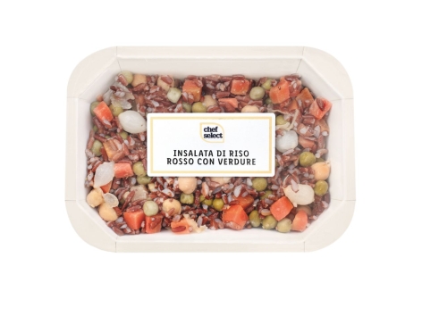 Insalata di riso rosso con verdure