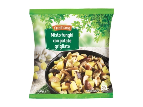Misto Funghi condito con patate grigliate