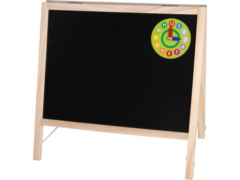 Gioco didattico in legno "Conta e infila, Orologio o Lavagnetta da tavolo"