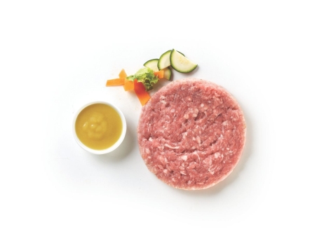 Maxi hamburger di suino con porri e zenzero