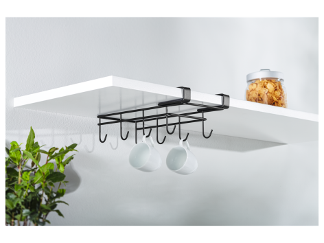 Supporto per tazze, bicchieri o portarotolo per mensola