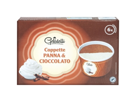Coppette panna e cioccolato