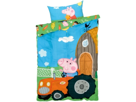 Parure copripiumino per bambini "Hello Kitty, Minions, Miraculous, Paw Patrol, Peppa Pig, Sam il Pompiere"