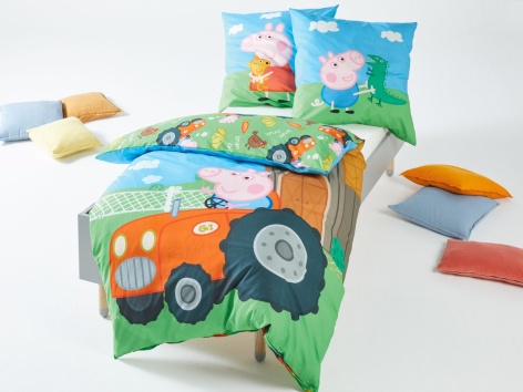 Parure copripiumino per bambini "Hello Kitty, Minions, Miraculous, Paw Patrol, Peppa Pig, Sam il Pompiere"