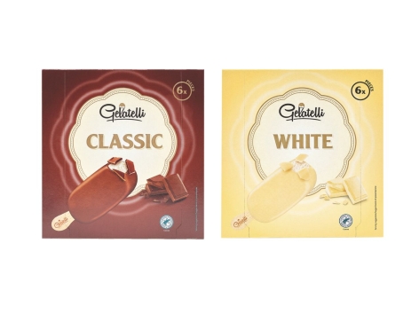 Gelati alla vaniglia ricoperti