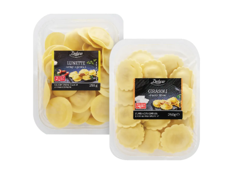 Lunette agli scampi e gamberi o Girasoli al pesce spada