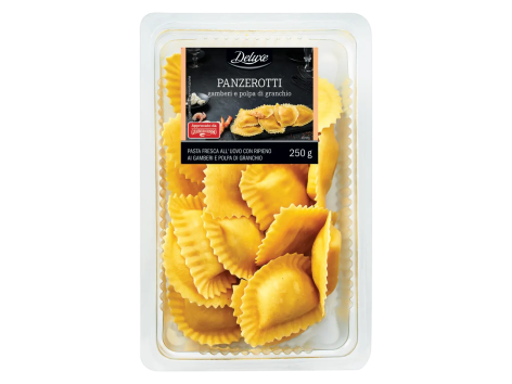 Panzerotti ai gamberi e polpa di granchio