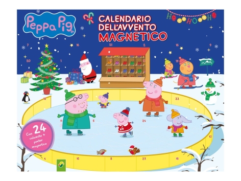 Calendario dell'avvento magnetico "Paw Patrol, Peppa Pig, Eddie Otter, Elfi di Natale"