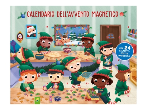 Calendario dell'avvento magnetico "Paw Patrol, Peppa Pig, Eddie Otter, Elfi di Natale"