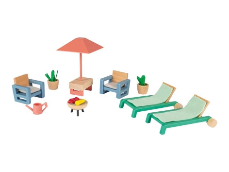 Set mobili in miniatura o set personaggi per casa bambole