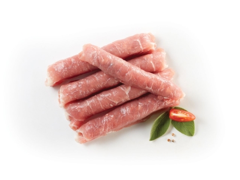 Lonzini di suino con speck e radicchio