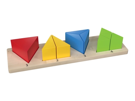 Gioco educativo geometrico in legno Montessori