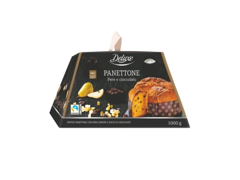 Panettone con pere e cioccolato