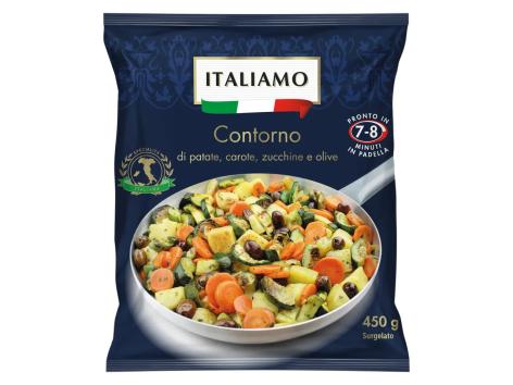 Contorno di patate, carote, zucchine e olive