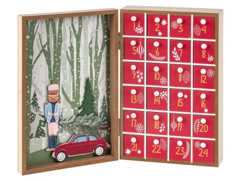 Calendario dell'avvento con cassetti