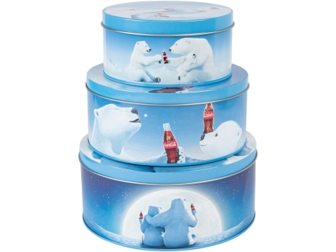 Piatto o scatola di latta natalizi