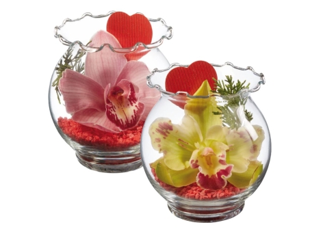 Orchidea in vaso di vetro