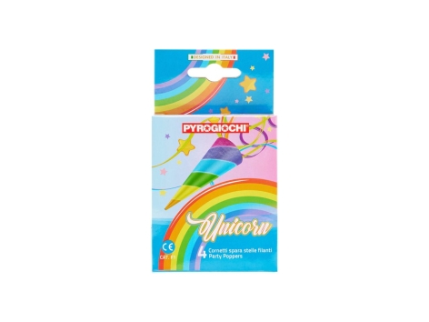 Cornetti spara stelle filanti "UNICORN"