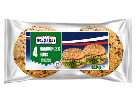 Panini morbidi con semi per hamburger