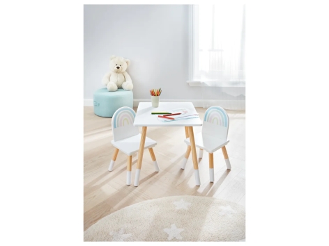Tavolo con 2 sedie per bambini
