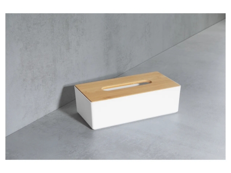 Portascopino, scatola per fazzoletti cosmetici o box portaoggetti per bagno