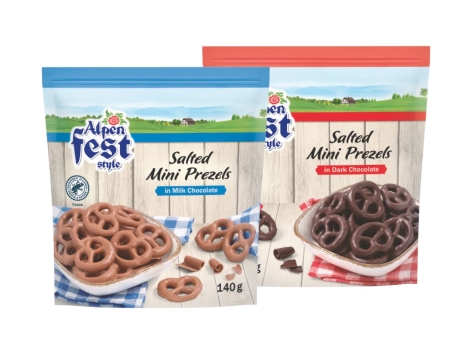 Mini prezel salati ricoperti di cioccolato