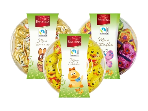 Mini figure pasquali di cioccolato al latte