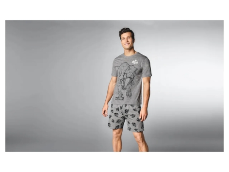 Pigiama corto da uomo "Transformers, Jurassic World, Batman"