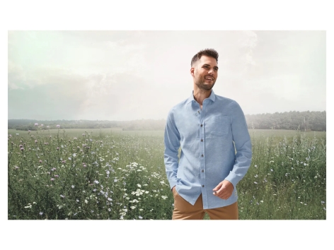 Camicia in canapa da uomo