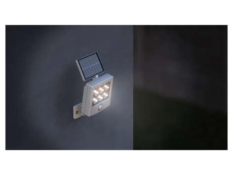 Faro LED ad energia solare con sensore di movimento e crepuscolare