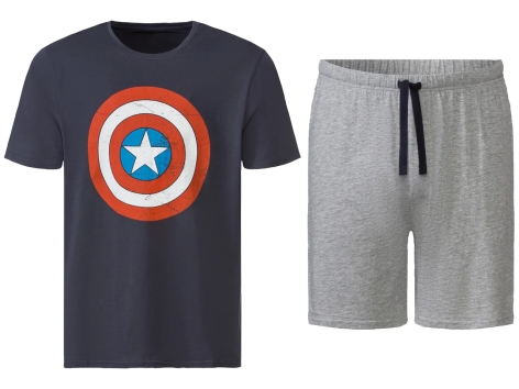 Pigiama corto da uomo "Spiderman, Avengers"