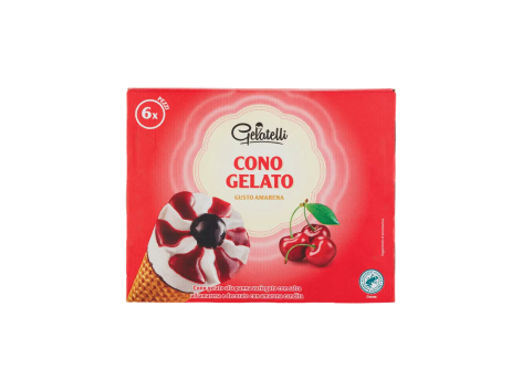 Cono gelato gusto amarena