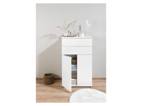 Mobiletto 2 cassetti e 2 ante, bianco
