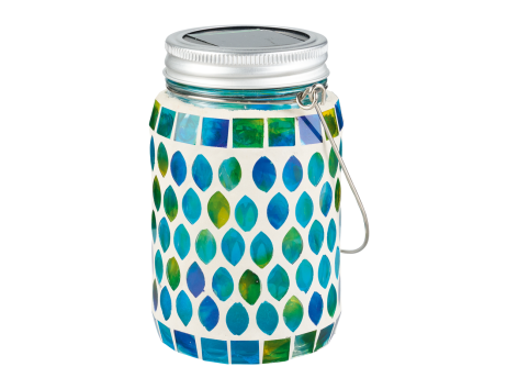 Vaso decorativo in vetro ad energia solare