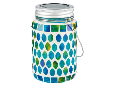 Vaso decorativo in vetro ad energia solare