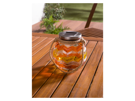 Vaso decorativo in vetro ad energia solare