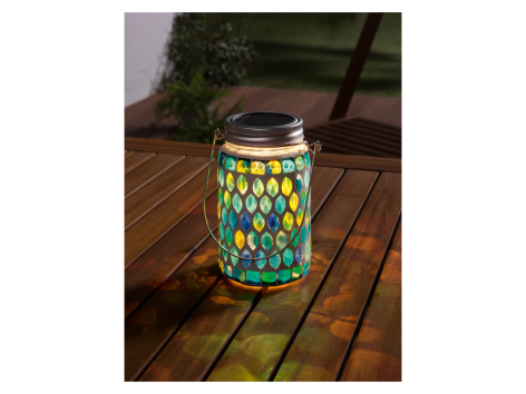 Vaso decorativo in vetro ad energia solare