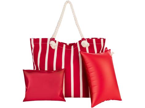 Set borse da spiaggia e cuscinetto gonfiabile