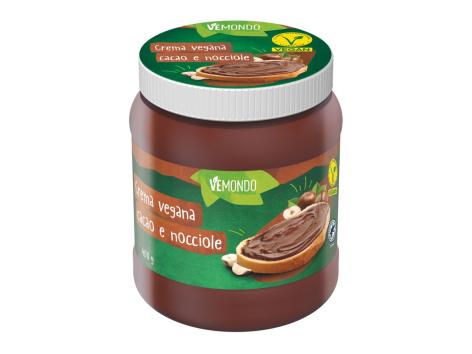 Crema spalmabile vegana al cacao e nocciole